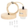 E27 Wooden Pendant Light Bulb Holder Vintage Lighting Accessory Wooden