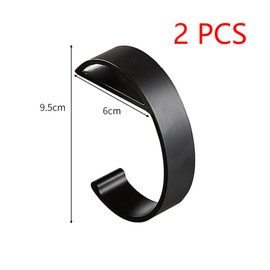 BYERUITE 2PCS Purse Hook for Table, Under Desk Handbag Hanger, Heavy Duty Desk Hook for Bags, Umbrellas, Keys, Headphone (Black)