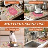 Eggs Plants Dish Drying Mat for Kitchen Counter Microfiber Absorbent