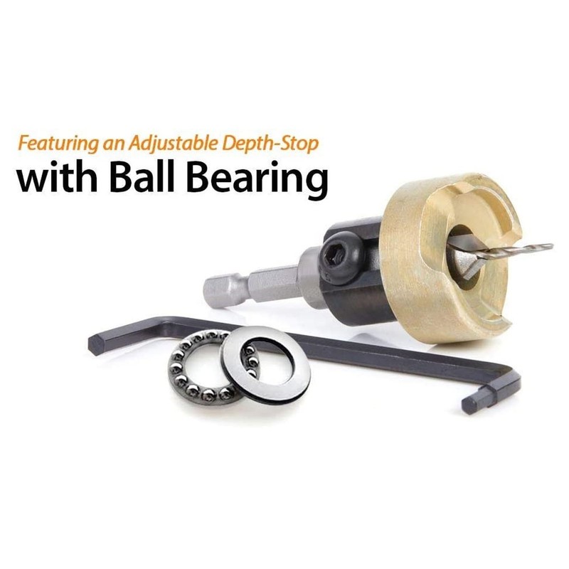 Countersink Drill Bit Carbon Steel 5 Flute Working Depth Adjustable