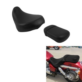 TCMT Black Motorcycle Driver Rider & Passenger Seats Fit For Honda Shadow Aero 750 VT750C 04-24 77200-MEG-G10ZA/77300-MEG-G10ZA Smooth