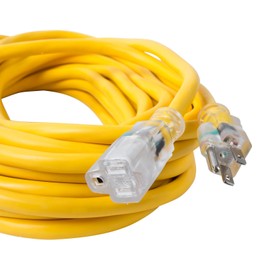 Bergen Industries Inc Bergen Industries OC50123LT, 50 ft, 12 AWG, 15A/125V AC Extra Heavy-Duty Outdoor Single Receptacle Extension Cord, Orange