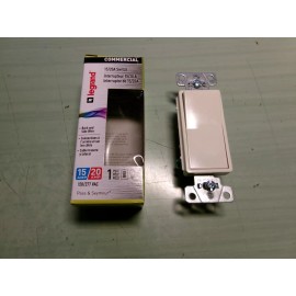 Legrand 3 PCS. LEGRAND R2621LACC8 15/20A COMMERCIAL LIGHT ALMOND SWITCH SUN-005