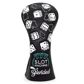 BAIRBRE Golf Club Covers Lucky 777 Blade Putter Headcover Golf Driver Covers Fairway Wood Headcover Hybrid Head Cover Blade Putter Cover Leather 3 Wood Headcovers Golf Headcovers for All Brand