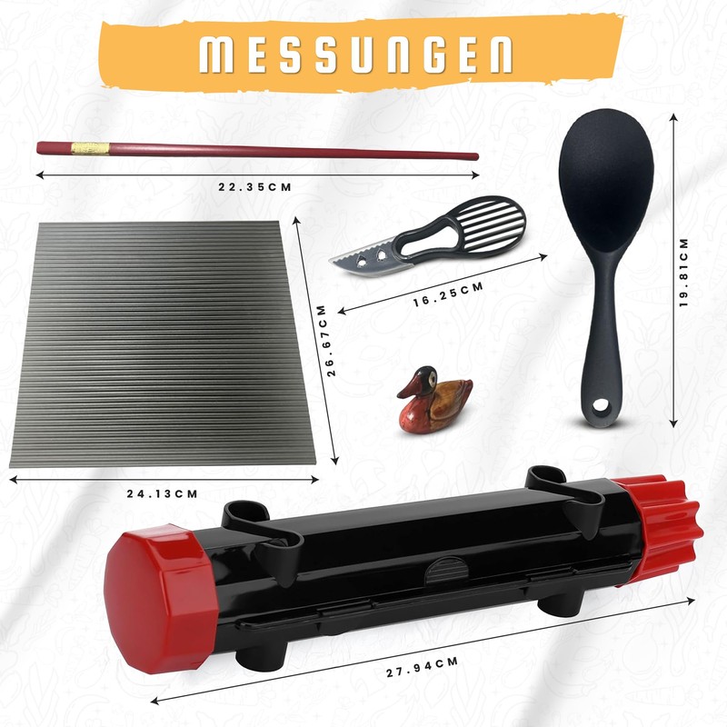DIY Sushi Set - Sushi Maker Set with Bazooka, Maki