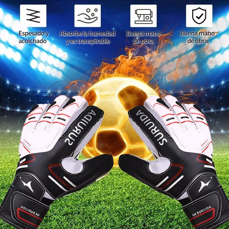 Guantes Profesionales Con Varillas Para Portero De Fútbol