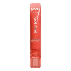 NYX Professional Makeup Jelly Job Gloss brillo y volumen natural, con aceite de cereza y complejo de péptidos que hidratan tus labios, fórmula vegana, 8 ml - Tono (Jelly Squeeze)
