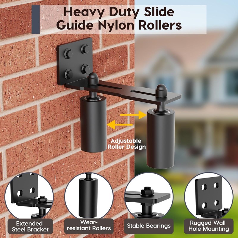 Anobeyi Heavy Duty Slide Gate Roller Guide with L Rear