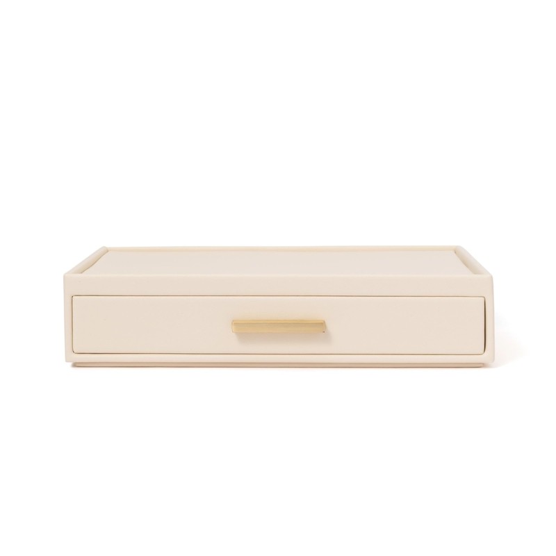 Francfranc Franc Stacking Jewelry Box Ring Earrings White