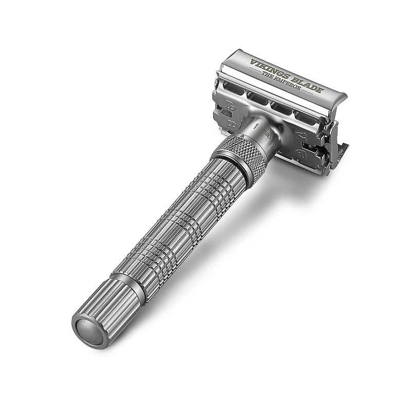 VIKINGS BLADE Adjustable Double Edge Safety Razor + Luxury Case.