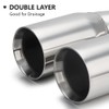 A-KARCK Dual Outlet Exhaust Tip 3" Inlet,Polished Double Wall Tailpipe