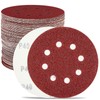100PCS Sanding Discs, 125mm Orbital Sander Discs, 8 Holes 5