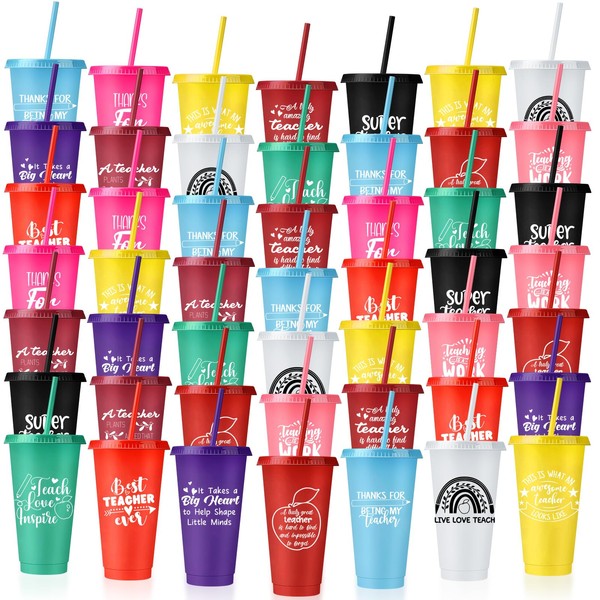 SiliFine 50 Pcs Teacher Appreciate Christmas Gifts Bulk Teacher Tumblers
