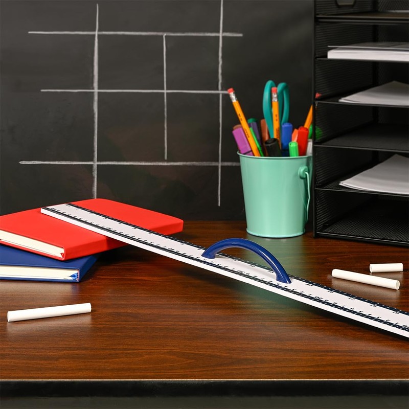 LEARNING ADVANTAGE Magnetic Dry Erase Straight Edge - 24” -