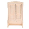 Dollhouse Miniature Wardrobe 1/12 Scale Double Door Dolls House Closet