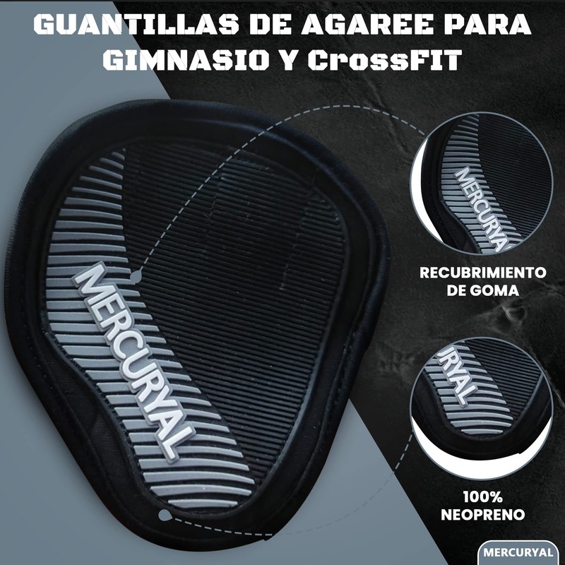 MERCURYAL Pack of 2 Fitness Grip Pads, Grip Pads for