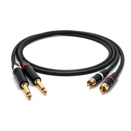 enoaudio Mogami 2534 Quad Pair (L,R) Cable | Neutrik RCA – 6.3mm TS | HiFi - 1.5 m