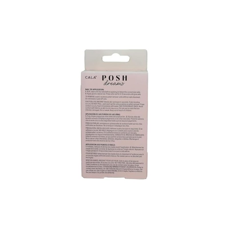 CALA - "Posh Dreams" uñas postizas ovaladas (24 uñas en