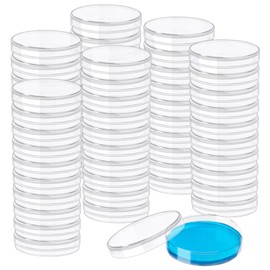60 Pack Plastic Petri Dishes with Lids,60 x 15 mm Bioresearch Sterile Petri Dish,Clear Culture Dishes for Medical,Biological,School Science Projects