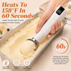 Heated Ice Cream Scoop Rechargeable Ice Cream Scooper for Hard Ice Cream