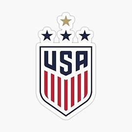 decal Pack of 6 2 Inch Sticker Set - USWNT US Womens National Soccer Team Sticker - Journaling Scrapbooking Diary Planner Album Notebook Card Laptop Waterbottle DIY Arts and Crafts