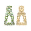 Ever Faith Rectangle Clip-On Earrings for Women, Sparkling Rhinestone Geometric