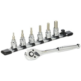 Tone HHCH3080 Hexagon Socket Wrench Set with Holder 0.3 inch (9.5 mm) Insertion Angle (3/8") Contents: 7 Pieces