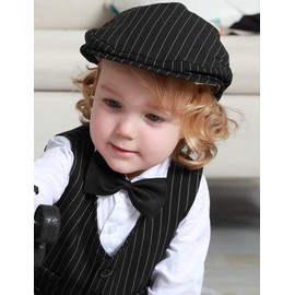 A&J DESIGN Toddler Newsboy Cap for Boy 2-3T Kids Beret Hat Black