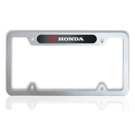 1 Pack License Plate Frames, Aluminum Alloy Car License Plate Cover Car Accessories with Screw Caps - Silver