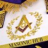MASONIC GRAND LODGE MASTER MASON 100% LAMBSKIN APRON + CHAIN