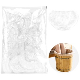 REQEHO 25PCS Pedicure Liners Disposable - Plastic Footsie Footbath Foot Soak Bath Spa Pedicure Bowl Liners Disposable Covers Bags for Feet Basin Soaking Bucket Tub Productos Para Pedicura Spa Supplies
