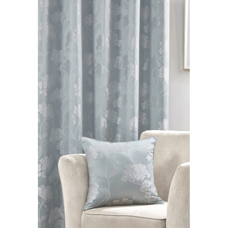 Emma Barclay Blossom - Jacquard Cushion Cover in Duck Egg