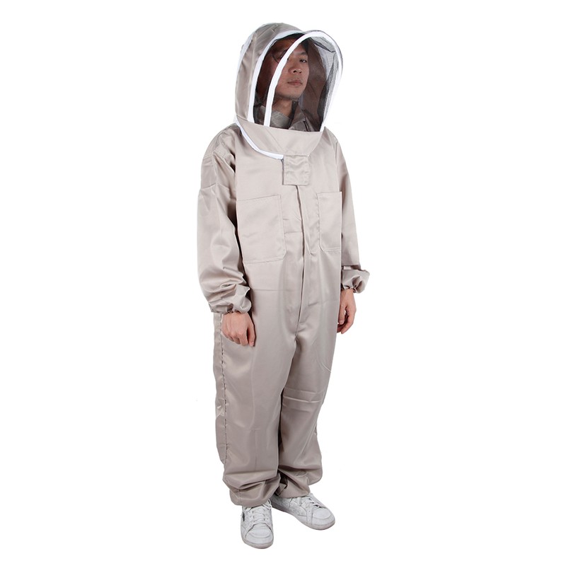 Hooded Beekeeper Suit One Piece Beekeeping Protective Clothes Anti Bee