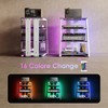FITUEYES Design 4-Tier AV Media Stand with LED Lights, Wooden