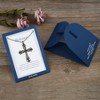 Alilang Black & Silver Holy Cross Pendant Necklace with Balance