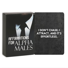 Daily positive Affirmations for men – 50 Power Cards Mantras for Confidence, Discipline & Dominance – Manifest Your Inner Leader, Attract Success – Mindful Manifestation- Affirmation Deck Gift