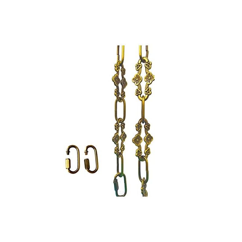 WOERFU 30 inch Antique Gold bronze Decorative Plum buckle Chain