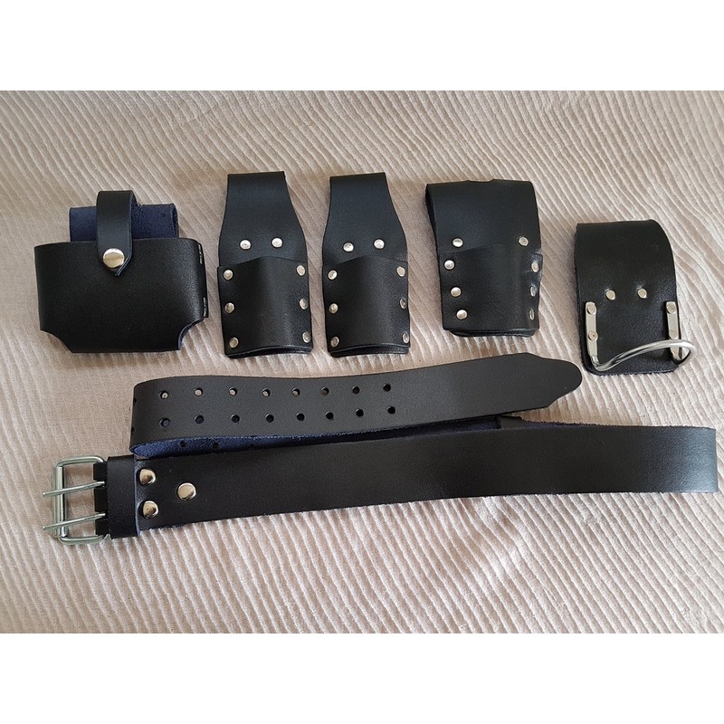 Scaffolding Leather Tool Belt Black Strong Leather BBI Hammer Holder