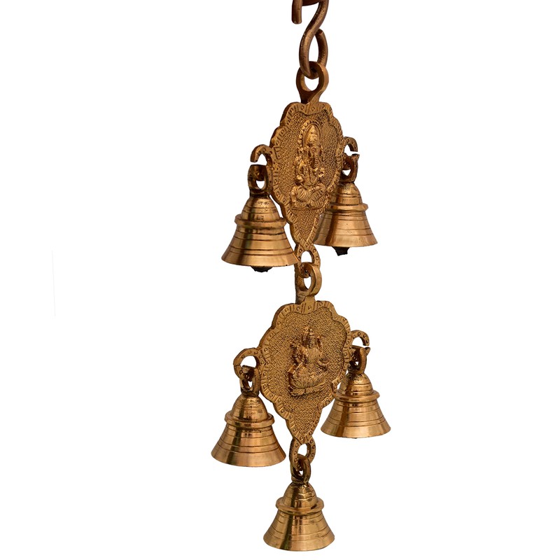 Purpledip Campana Ganesha Lakshmi para colgar en la pared (10767)