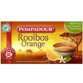 Pompadour Rooibos Tea Sweet Orange, 20 Pieces x 5 Pieces