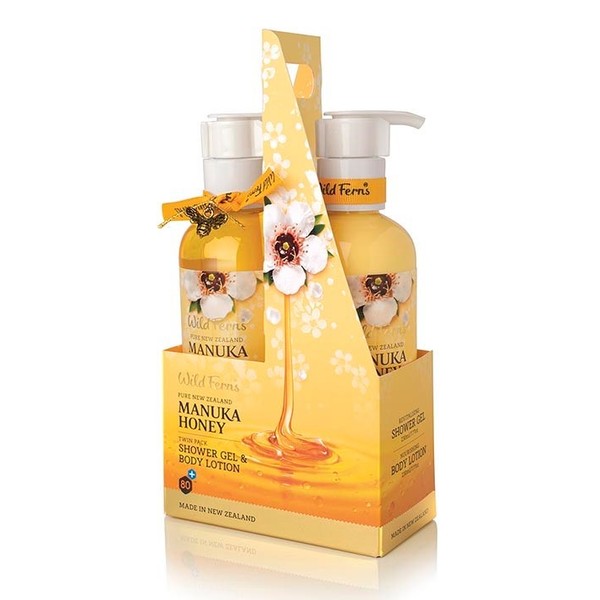 Wild Ferns Manuka Honey Shower Gel & Body Lotion Twin Pack