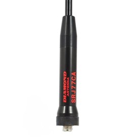 Diamond Antenna SRJ77CA Dual-Band 144/430 MHz HT Antenna for Handheld Radios – High-Gain VHF/UHF Portable Antenna, Compact, Lightweight, Black