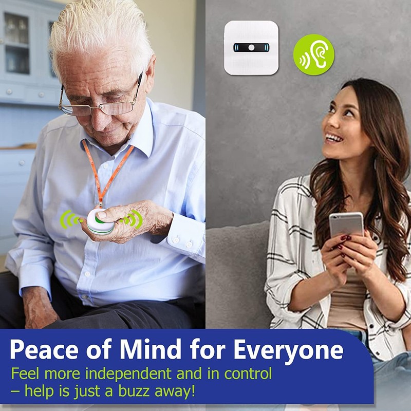 Daytech Wireless Caregiver Pagers SOS Call Button for Elderly Patient