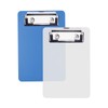 Azwood Mini Clipboards, Pack of 2 with Rubberised Metal Clamp,
