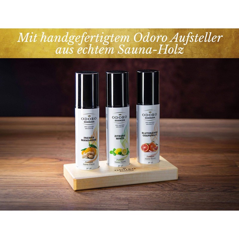 Sauna Infusion Fragrance Set with Wooden Stand - 100% Essential