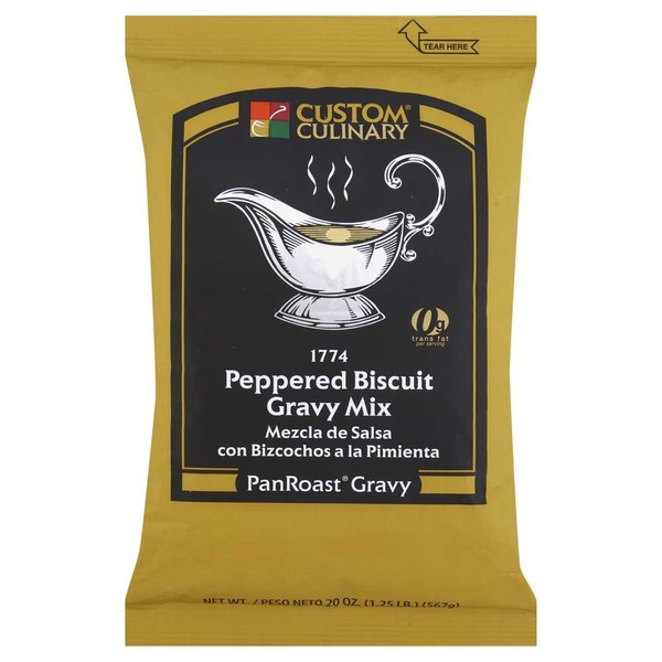 Custom Culinary PanRoast Peppered Biscuit Gravy Mix, 20 Ounce -- 6 per case.