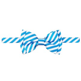 Retreez Woven PRE-TIED Boy 's de microfibra de rayas lazo - varios colores, azul/blanco (Blue and White Stripe)