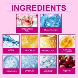 Arbutin 7% + Tranexamic Acid 4% Cream, 70,000ppm Arbutin, 40,000ppm TXA, Niacinamide, Glutathione, Dark Spots, Freckle, Blemishes, Pigmentation, Korean Skin Care, 50g/1.76OZ (1)