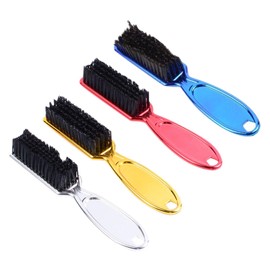 Pack of 4 Galvanised Broken Hair Brushes, Cleaning Brushes with Long Handle, Hair Tools, Hairdressing Cleaning Brushes, Portable Cleaning Brushes