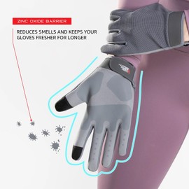 Nonzero Gravity Unisex Calisthenic Anti-Slip Tech-Touch Fitness Gloves - Durable Breathable Active Workout Gloves with Smell-Proof Technology & Reflective Strip, Large